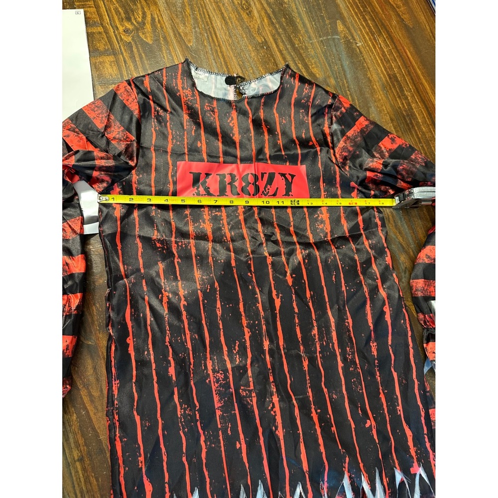 Spirit Halloween ClownCore Kr8zy‎ Convict Clown Costume Child Large 12-14 - Picture 5 of 9